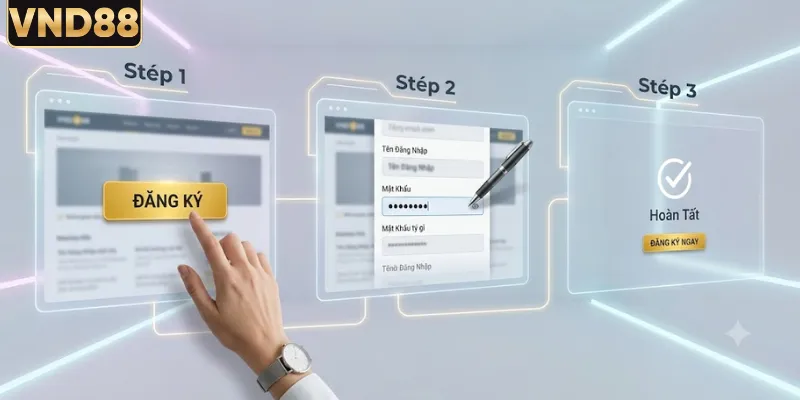Các bước tạo tài khoản đơn giản tại hệ thống